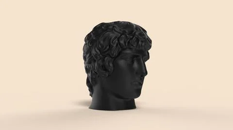 Antinous 3d head Stock Illustration