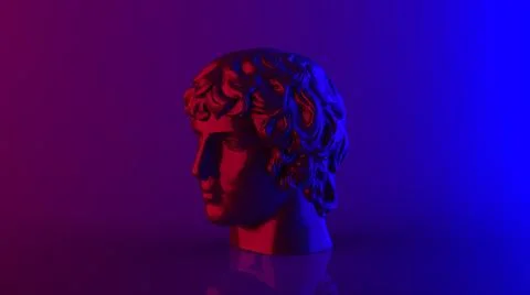 Antinous 3d head Stock Illustration