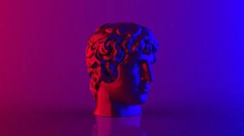 Antinous 3d head Stock Illustration
