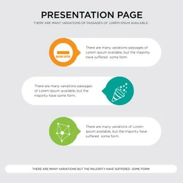 Antioxidant, congrats, do not enter presentation design template in orange, g Stock Illustration