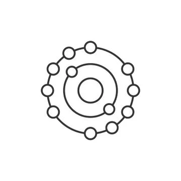 Antioxidant icon in flat style. Molecule vector illustration on white isolate Stock Illustration