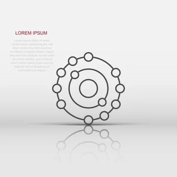 Antioxidant icon in flat style. Molecule vector illustration on white isola.. Stock Illustration