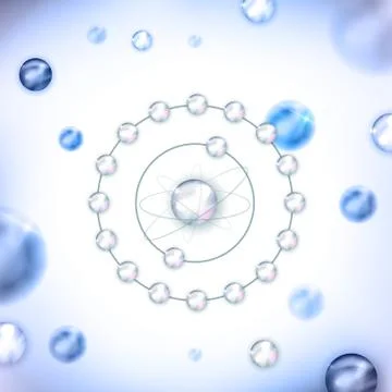 Antioxidant molecule with extra electrons Stock Illustration
