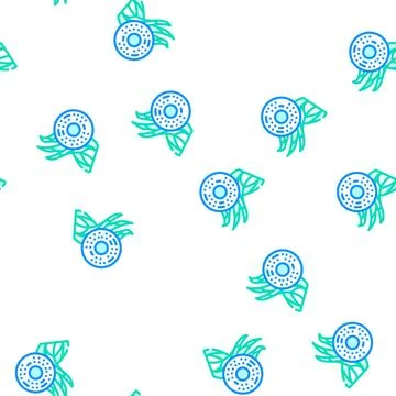 Antioxidant spirulina vector seamless pattern Illustrazione stock