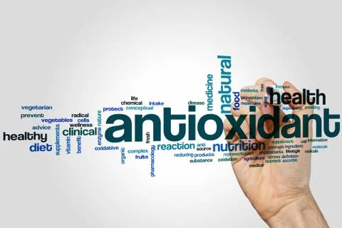 Antioxidant word cloud 写真素材