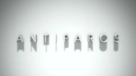 Antiparos 3D title animation with shadows on a white background Stock Footage 295965080