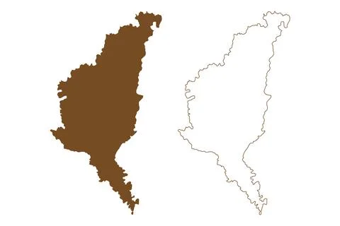 Antiparos island (Hellenic Republic, Greece, Greek island) map vector illustr Stock Illustration