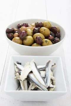 Antipasto selection Stock Photos