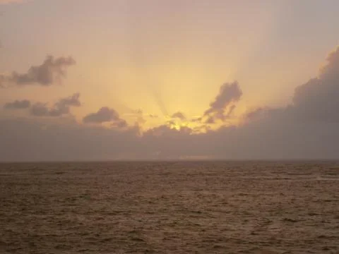 Antiqua 2012 ocean sunset Stock Photos