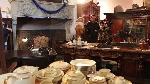 Antiquarian at the Castle Ksiaz Stock Footage 59777880