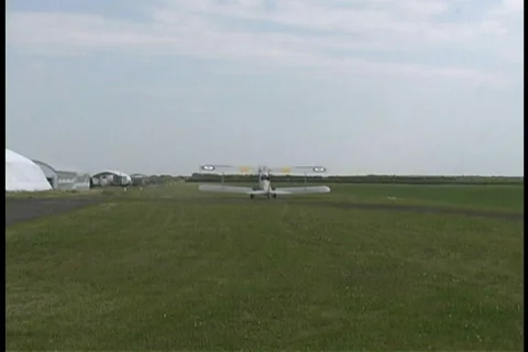Antique Airplanes Stock Footage 95393
