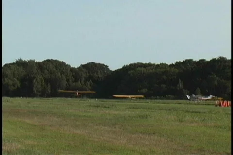 Antique Airplanes Stock Footage 98219