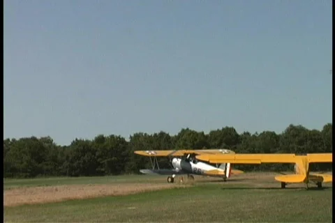 Antique Airplanes Stock Footage 101028