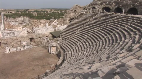 Antique amphitheater Stock Footage 4792322