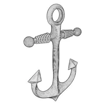 Antique Anchor Vector. Stock Illustration