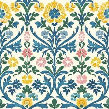 Antique Arabesque Ornament Seamless Pattern, Vintage Charm Seamless Pattern, Stock Illustration