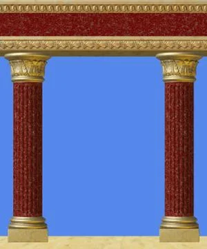 Antique arch colonnade Stock Illustration