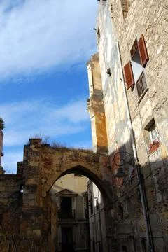 Antique arch in Sardinia, Italy Stock Photos