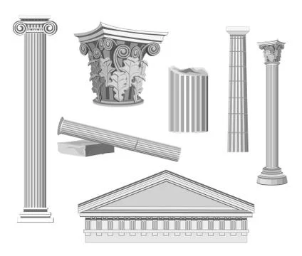 Antique architectural elements 스톡 일러스트