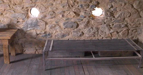 Antique Bed Frame Stock Footage 124188545