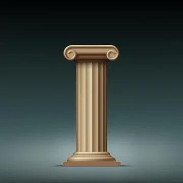 Antique beige column. Stock-Illustration