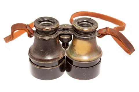 Antique binoculars Stock Photos