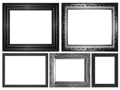 Antique black frame Stock Photos