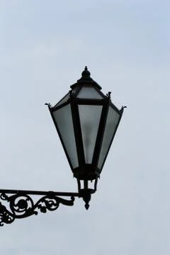 Antique black lantern Stock Photos