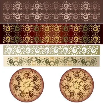 Antique border design Stock Illustration