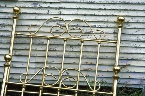 Antique Brass Bed Stock Photos