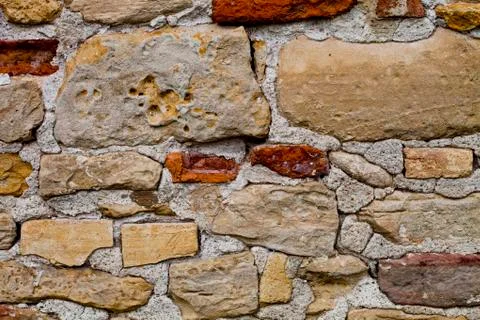 Antique brick wall texture Stock Photos