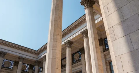 Antique Building Time Lapse Stock Footage 88658489