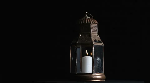 Antique Candle Latern Stock Footage 42407115
