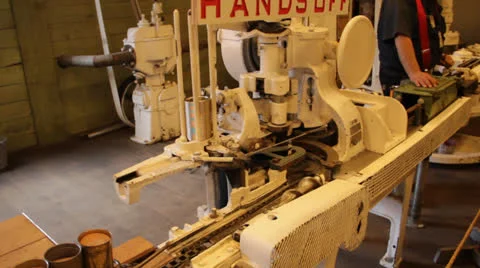 Antique caning machinery Stock Footage 26202418