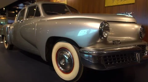 Antique car on display  Stock Footage 66312890