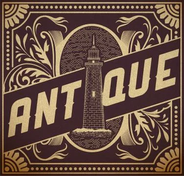 Antique card design Stock Illustration