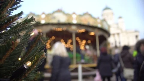 Antique Carousel Stock Footage 70772920