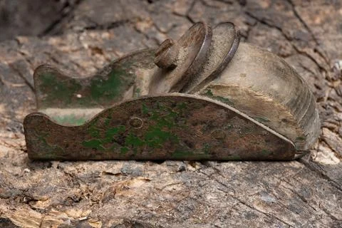 Antique carpentry tool plane Foto stock