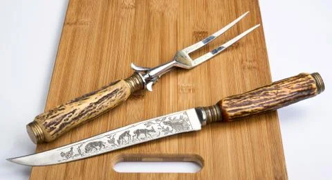 Antique Carving Set. Foto stock