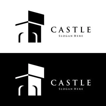 Antique castle logo template creative design, Historical ancient castle.Log.. Stock Illustration