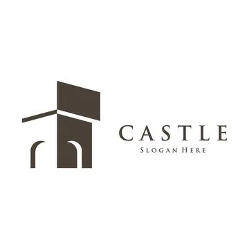 Antique castle logo template creative design, Historical ancient castle.Log.. Stock Illustration
