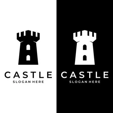 Antique castle logo template creative design, Historical ancient castle.Log.. Stock Illustration