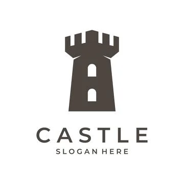 Antique castle logo template creative design, Historical ancient castle.Log.. Stock Illustration
