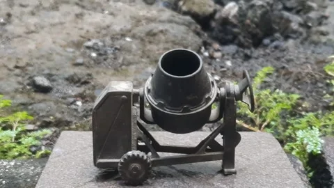 Antique Cement Mixer Video stock 325312052