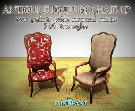 Antique Chair LP 3D Model