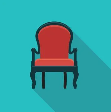 Antique chair. Vector icon Stock Illustration