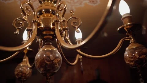 Antique chandelier Stock Footage 198328897