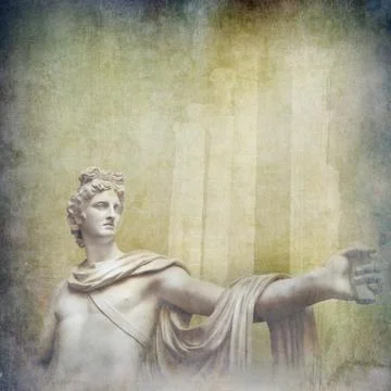 Antique classical statues background Stock Photos