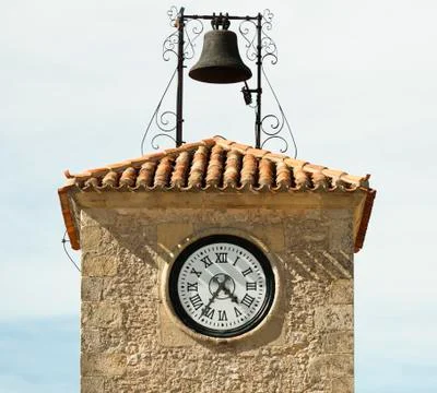 Antique clock on a building Stock Photos