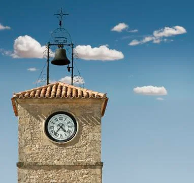 Antique clock on a building Stock Photos